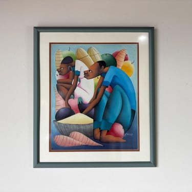 Laurent Casimir Haitian 1928-1990 Oil Painting on Canvas- Signed 