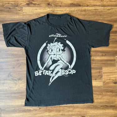 Vintage 90s Betty Boop Black cotton tee t shirt S M L 