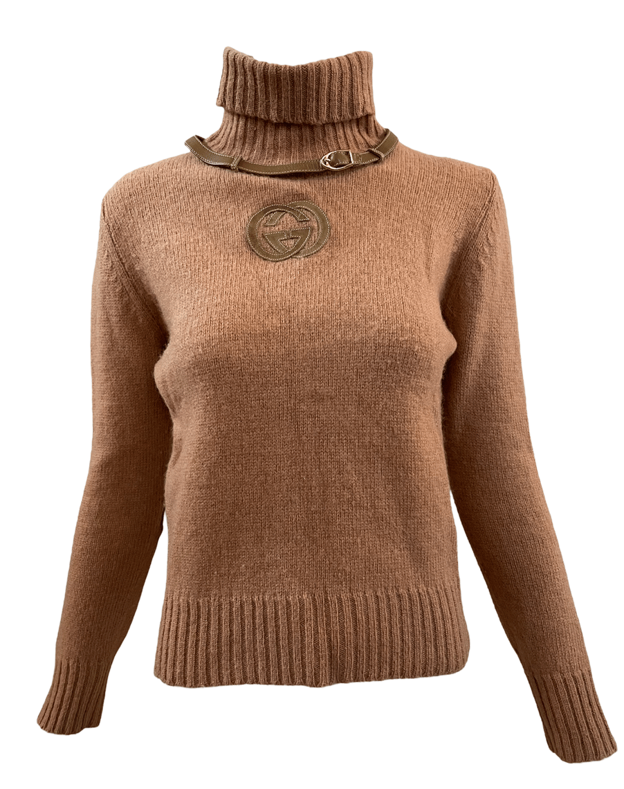 70s Nordic sold Geometric Wool Turtleneck Sweater Small