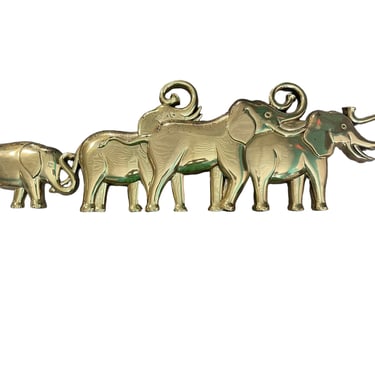 Vintage 1980s Vintage Syroco Gold Elephant Wall Plaque 