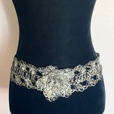 Pewter Wire Mesh Belt, Vintage Crochet Belt, Vintage | Minx  display picture 1