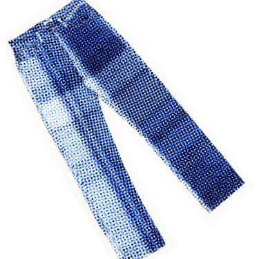 Moschino 90s op art dot print jeans