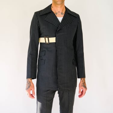 Vintage 60s 70s WINSTONS of JAPAN Bespoke Mod Two Piece High Waisted Suit | Made in Japan | BOWIE |  1960s 1970s Designer Tailored Mens Suit 