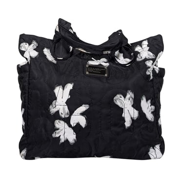 Marc by Marc Jacobs - Black & White Floral Quilted Shoulder Bag