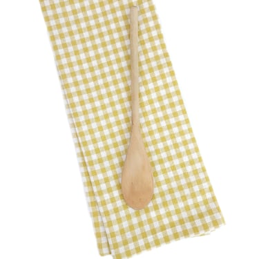 Yellow Gingham Linen Towel 