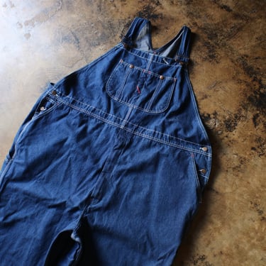 70's Big Mac Overalls / Plus Size Dark Denim Overalls / Men's Large Women's XL 