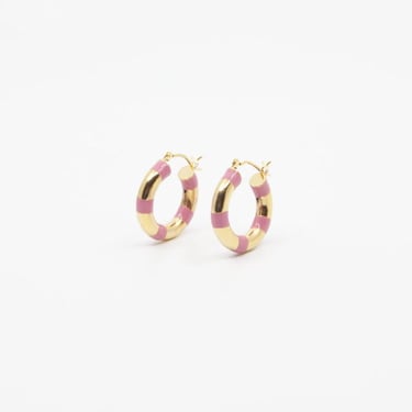 A. Carnevale Striped Hoops - Pink