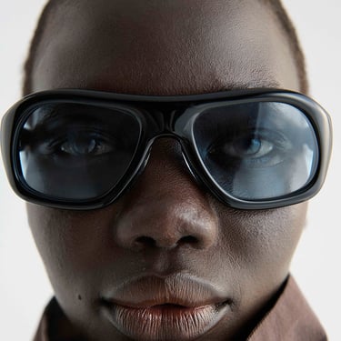 Port Tanger Gray Sunglasses, Black/Rif Blue