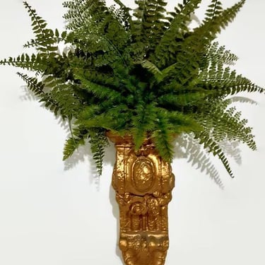 Vintage Florentine Fern Wall Decor - Scroll Sconce With Flower Motif