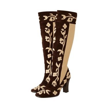 Dolce &amp; Gabbana Brown Suede Boots