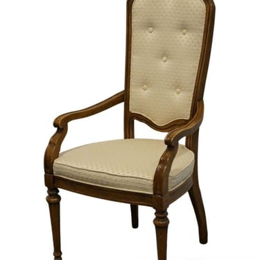 HERITAGE FURNITURE Solid Pecan Italian Neoclassical Tuscan Style Dining Arm Chair 