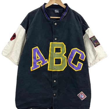 Vintage Negro Leagues ABC Two Tone Baseball Jersey Jacket XXL