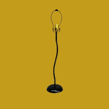 Vintage Table Lamp Retro 1970s Squiggle + Curvy + Black + Metal + Post Modern + Contemporary + Mood Lighting + Home and Table Decor 