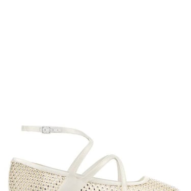 Jimmy Choo Women Embellished Mesh Astoria Ballerinas