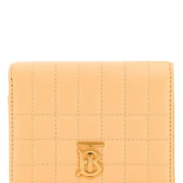 BURBERRY Peach Leather Small Lola Wallet