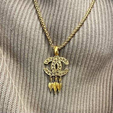 Chanel Gold Logo Chain Wrap Necklace