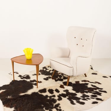 High back vintage lounge chair in the style of Flemming Lassen, Denmark 1960s 