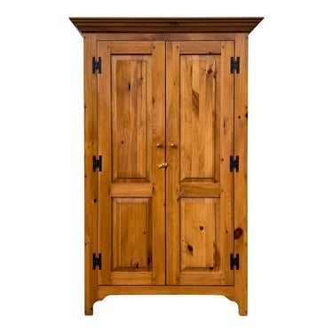 Solid Pine Farmhouse Two Door Armoire 