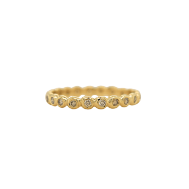Champagne Diamond + Gold Droplet Band — Commitment, Curated 2023