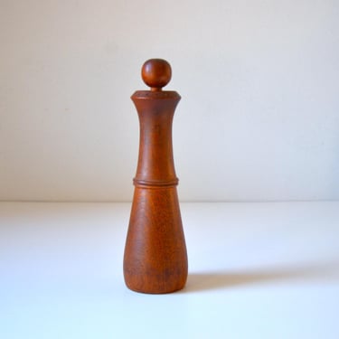 Tall Teak Pepper Mill and Salt Shaker by Jens Quistgaard for Dansk 