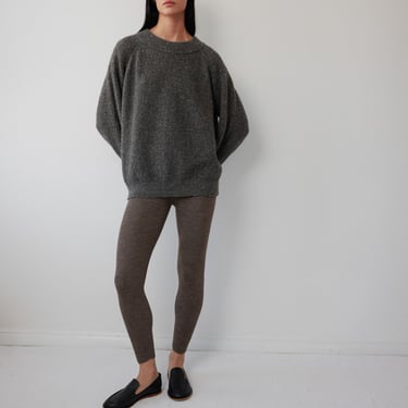 Layering Rib Leggings in Heathered Brown