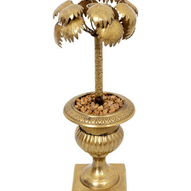 Brass Palm Tree Candle Holder