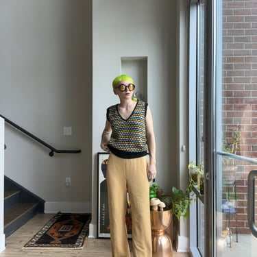 VTG 90s St. John Collection Tan Knit Pants | The Metal Romantic 