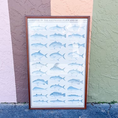 Old Florida Game Fish Framed Poster