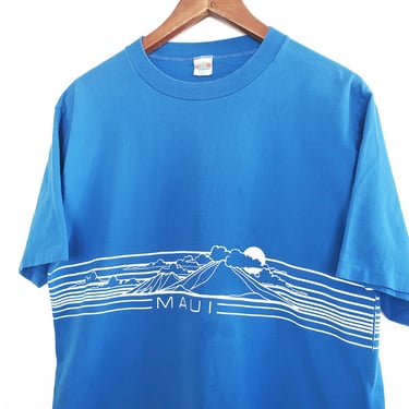 vintage Hawaii shirt / Maui t shirt / 1980s Maui Crazy Shirts wrap around graphic island beach Medium 