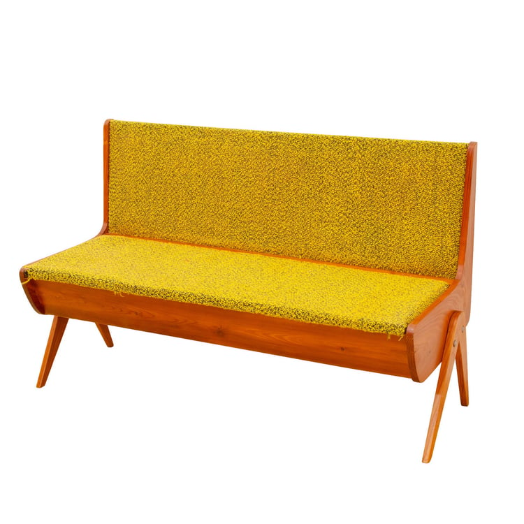 Mid century smaller bench, 1960s, Czechoslovakia 