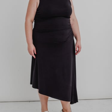 NLT - Black Asymmetrical Midi Dress