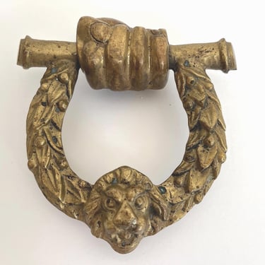 Brass Fist & Lion Door Knocker, C1950 