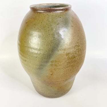 Mid Century Vintage Signed Doug Dated 1973 Studio Pottery Vase MCM Earth tones
