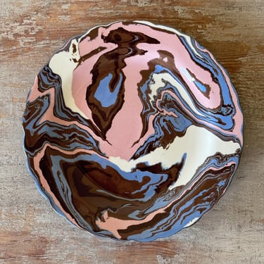 Set of 6 Neapolitan Marbled Dinner/Charger Plates