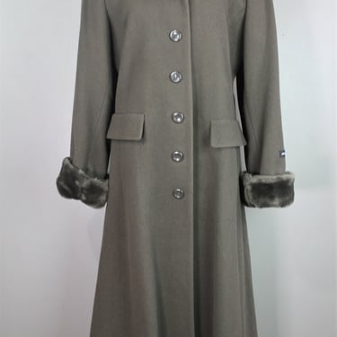 Donny Brook - Wool Coat - Marked Size 8 - Faux Fur Collar and Cuffs - Never Worn 