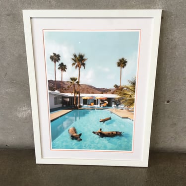 Palm Springs Pig Pool Party Framed Print