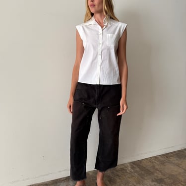 Sleeveless Prada Button Up Shirt