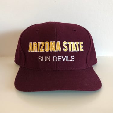 Twins Arizona State ASU Sun Devils Maroon Wool Snapback