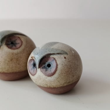 Adorable Owl Couple Danish Modernist Cute Vintage Mid Century British Pottery 