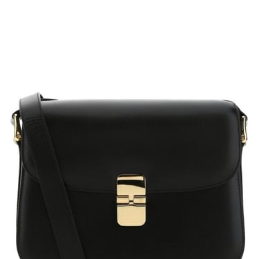 A.P.C. Women Black Leather Grace Crossbody Bag