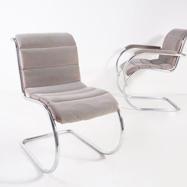 MR Style Tubular Chrome Chair, 1980s 