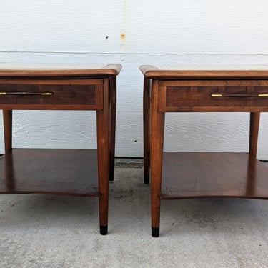 Pair of Vintage Lane Perception Style Side Tables 