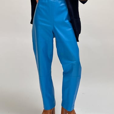 Blue Leather Pants (L)