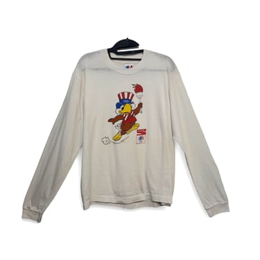 Vintage Los Angeles 1984 Olympics Shirt, Sam the Eagle Levi's Long Sleeve Jersey Tee, Single Stitch, USA, Coca Cola, 1980s Vintage Clothing 