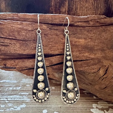 SILVER ANCHORS Sterling Silver Large Statement Earrings | Handcrafted Mexican Jewelry | Made in Taxco, Mexico | Frida Kahlo Style 