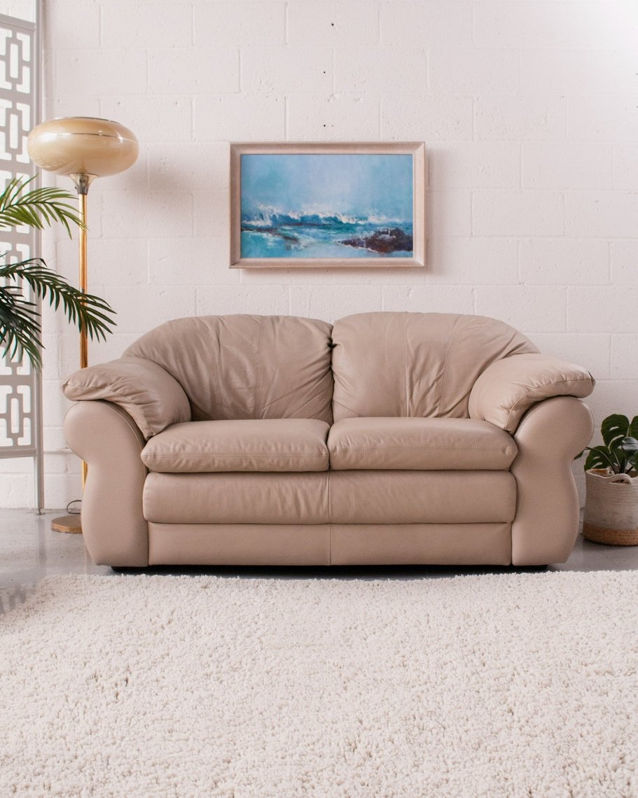 80’s Leather Loveseat Sunbeam Vintage Highland Park Los Angeles, CA