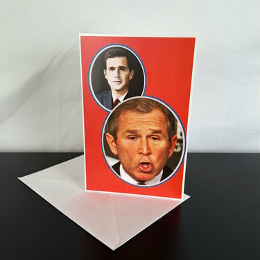 Vintage 2000s George W Bush Birthday Card 