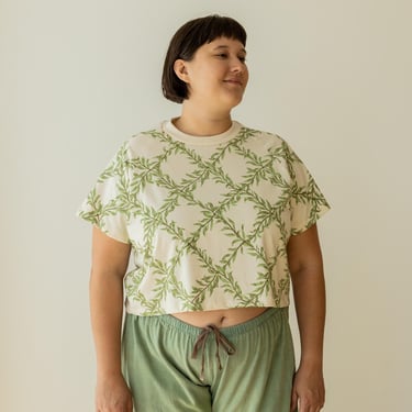 Willow T-Shirt, Organic Cotton Raglan, Boxy Crop Top Genderless Shirt 