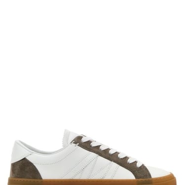 Moncler Women Two-Tone Leather And Suede Monaco Sneakers