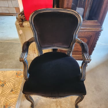 Pair of Black Velvet Chairs